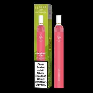 Elf Bar T600 Einweg E-Zigarette - Strawberry Kiwi 20 mg/ml