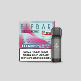 Elf Bar Elfa Pod Blueberry Cotton Candy 20mg/ml (2 Stück) 10er
