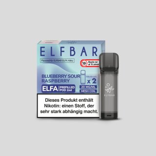 Elf Bar Elfa Pod Blueberry Sour Raspberry 20mg/ml (2 Stück)