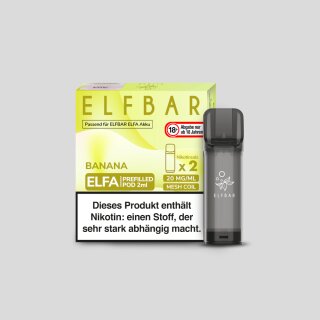 Elf Bar Elfa Pod Banana 20mg/ml (2 Stück) 10er