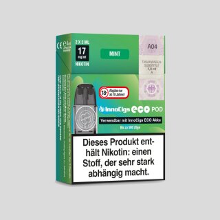 InnoCigs - Eco Pod Mint 17mg/ml (2 Stück pro Packung)