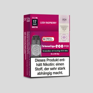 InnoCigs - Eco Pod Lush Raspberry 17mg/ml (2 Stück pro Packung)