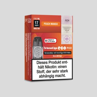 InnoCigs - Eco Pod Peach Mango 17mg/ml (2 Stück pro Packung)