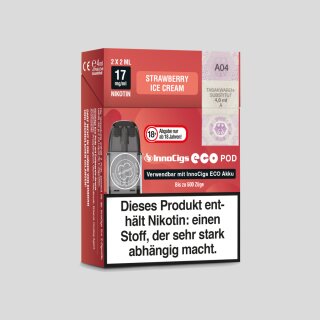 InnoCigs - Eco Pod Strawberry Ice Cream 17mg/ml (2 Stück pro Packung)