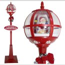 Schneiende LED Laterne 175cm Motiv Santa