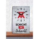 Metall Wanduhr "Schicht"