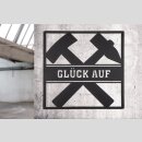 Metall Wandrelief "Glück Auf"