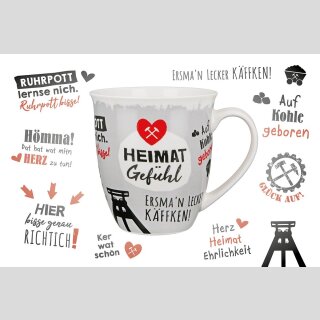 Porzellan Jumbo-Tasse "Heimatgefühl Ruhrpott"