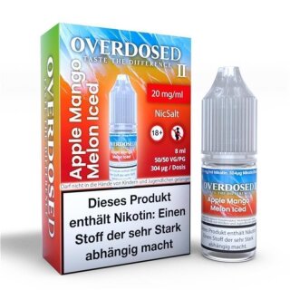 OVERDOSED II - Apple Mango Melon Iced NicSalt 20mg