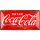 Blechschild 25 x 50 cm - Coca-Cola - Logo Red