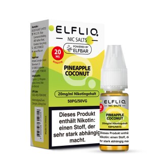 ELFBAR ELFLIQ Pineapple Coconut Nikotinsalz Liquid 10 ml 20mg