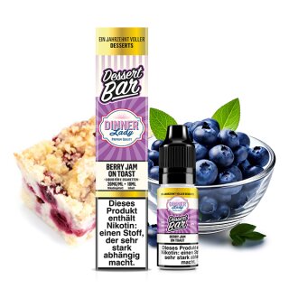 DINNER LADY Berry Jam on Toast Nikotinsalz Liquid 10 ml