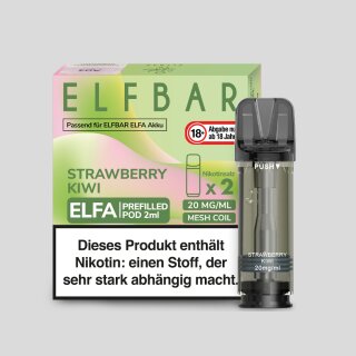 Elfbar - Elfa Pod Strawberry Kiwi 20 mg/ml (2 Stück pro Packung)