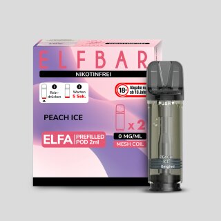 Elfbar - Elfa Pod Peach Ice 0 mg/ml (2 Stück pro Packung)