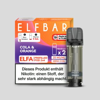 Elfbar - Elfa Pod Cola & Orange 20 mg/ml (2 Stück pro Packung)
