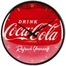 Wanduhr »Coca-Cola - Logo Red Refresh Yourself«